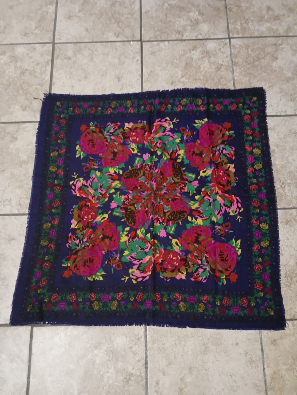 5 For $25!Challis by Berkshire Vibrant Floral  Peoney  Scarf Square 29x 29 Japan